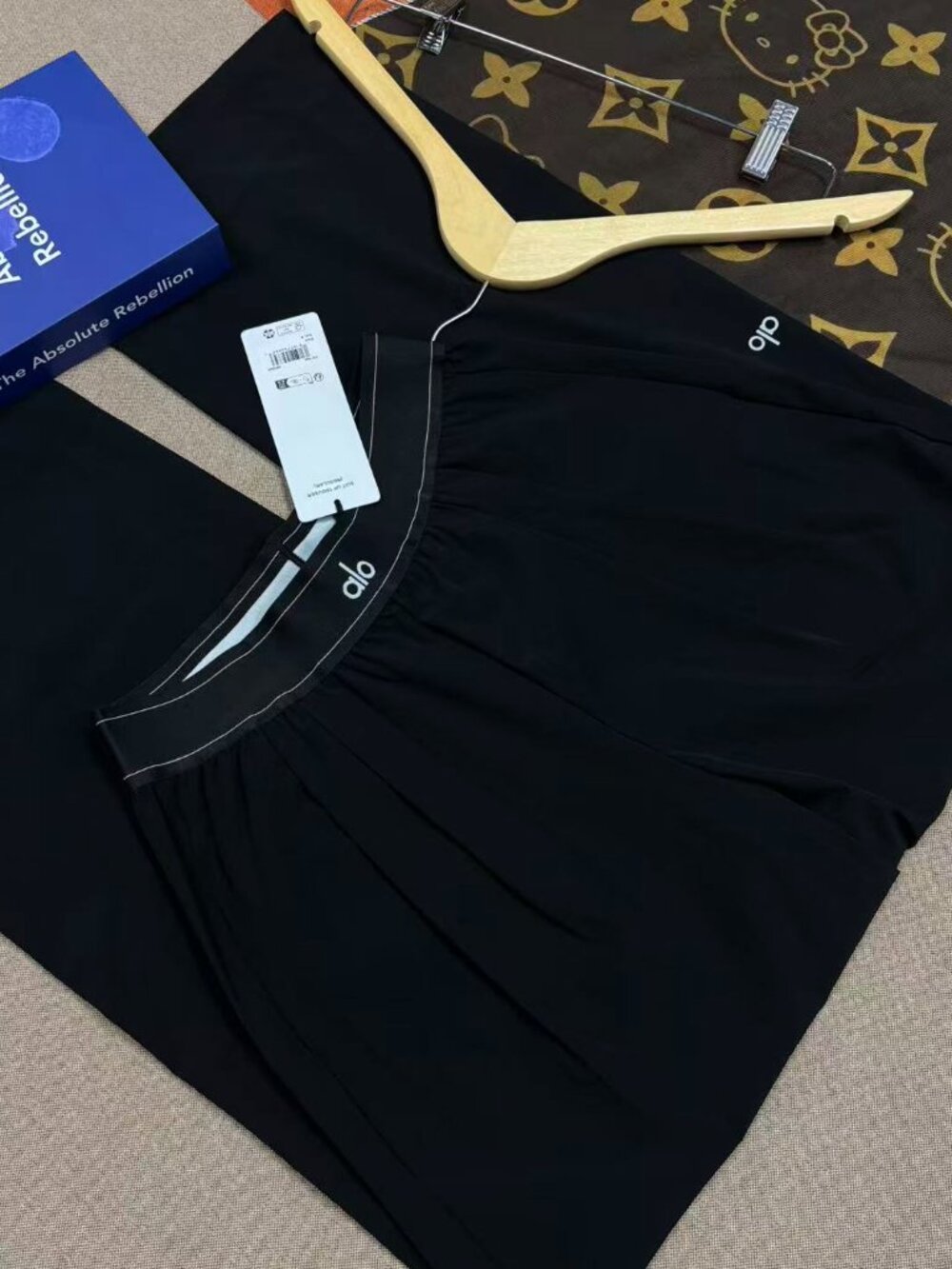 š¤Alo Yoga Suit Up Pants Black Regular Fit Loose Straight Leg Pants XXS/S/M size - Picture 7 of 12